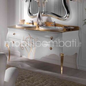 Baroque style vanity unit with Swarowski knobs