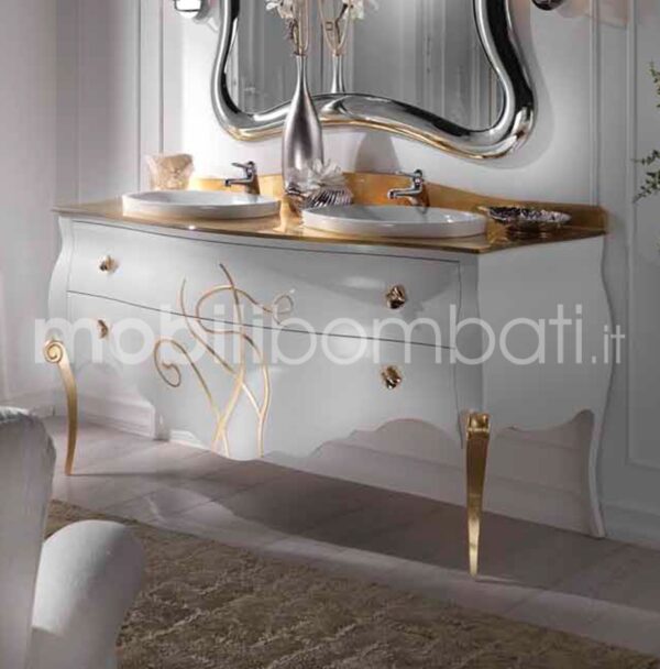 Baroque style vanity unit with Swarowski knobs