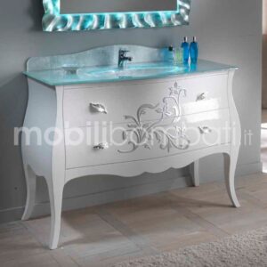 Baroque style vanity unit in carved wood