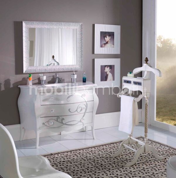 Baroque style vanity unit with pearly relief - Image 3