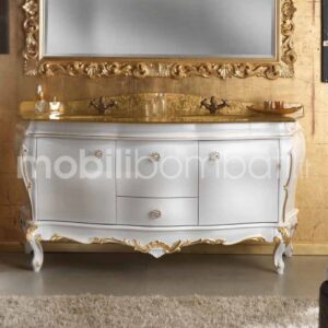 Baroque style vanity unit finished with gold 24k
