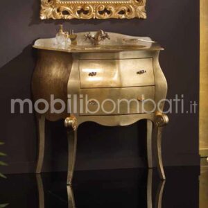 Baroque style vanity unit finished with gold leaf