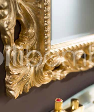 Baroque style vanity unit finished with gold leaf