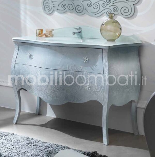 Baroque style vanity unit with bas-reliefs Seabed
