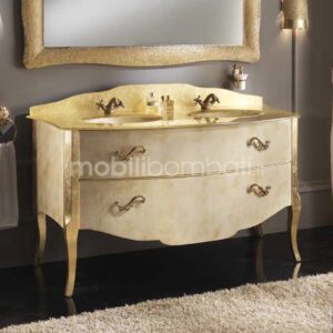 Baroque style vanity unit finished with gold leaf