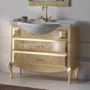 Bathroom furniture in gold leaf