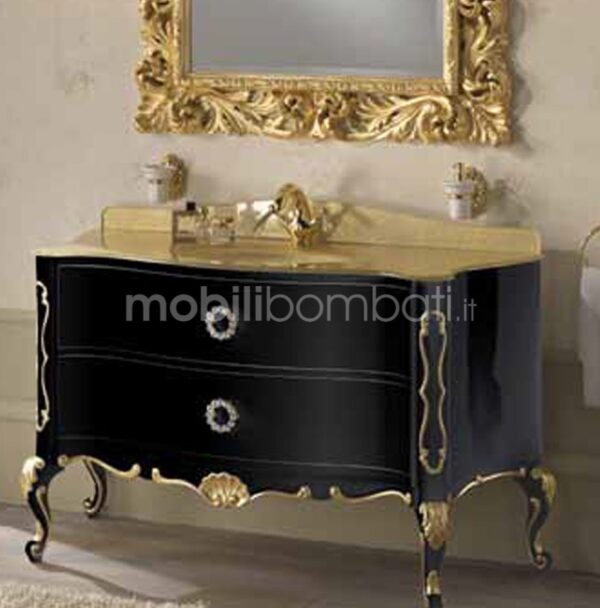 Solid wood baroque style vanity unit - Image 5