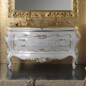 Baroque style vanity unit with carvings