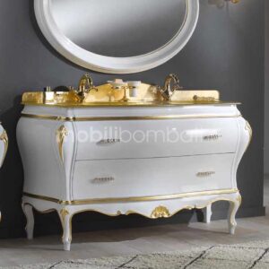 Baroque style bathroom furniture with carvings