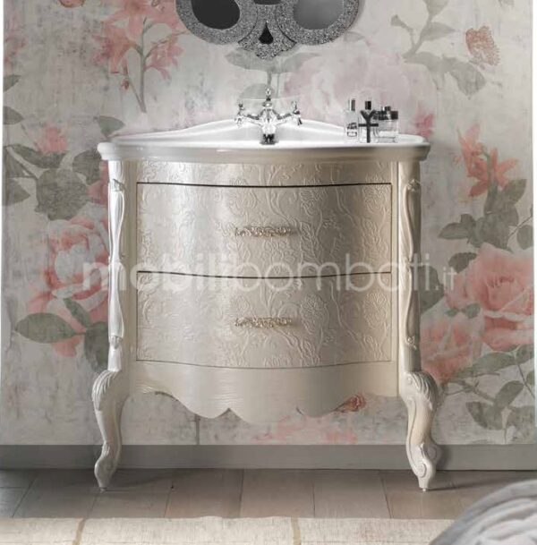 Baroque style bathroom furniture with bas-relief