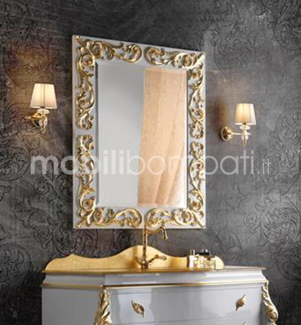 Baroque Style Vanity Unit with Leaf Shaped Handles - Image 6
