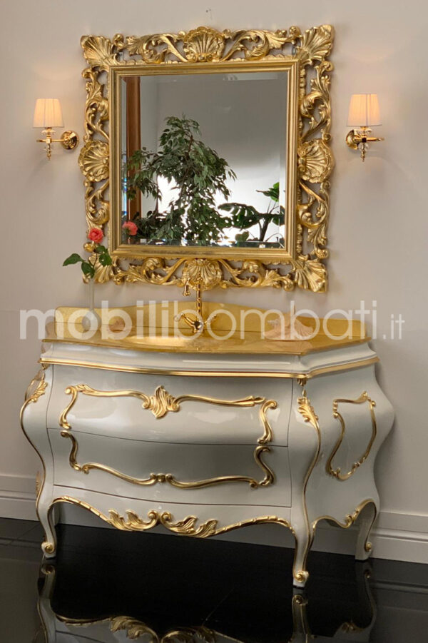 Solid wood baroque style vanity unit - Image 2