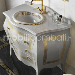 White Baroque style bathroom furniture