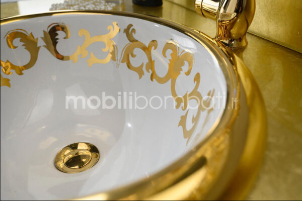 Mobile Bagno Barocco Intagliato a Mano - Image 8