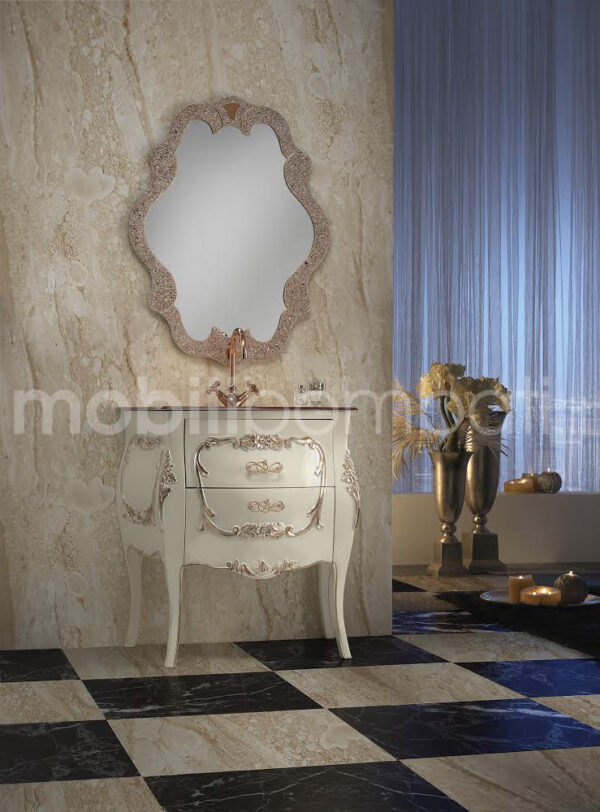 Mobile bagno stile barocco oro rosa