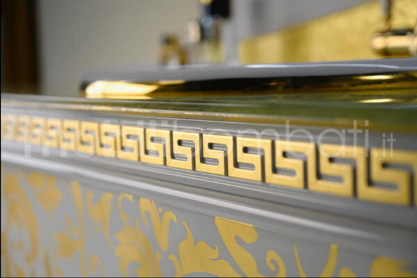Mobile bagno stile barocco decori oro - Image 4