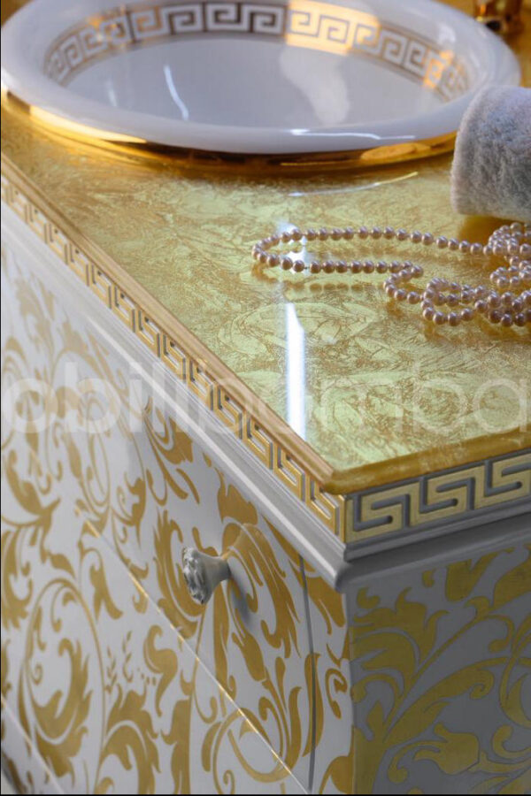 Mobile bagno stile barocco decori oro - Image 3