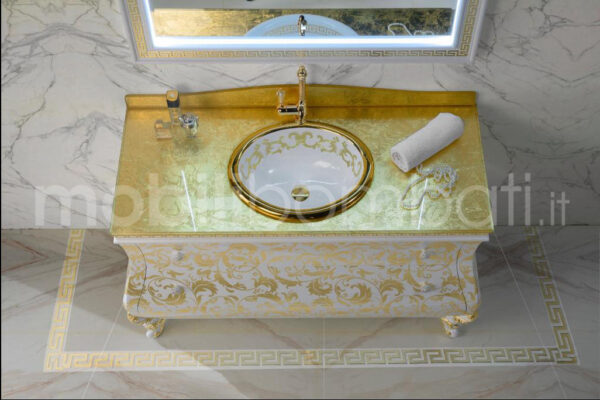 Mobile bagno stile barocco decori oro - Image 2