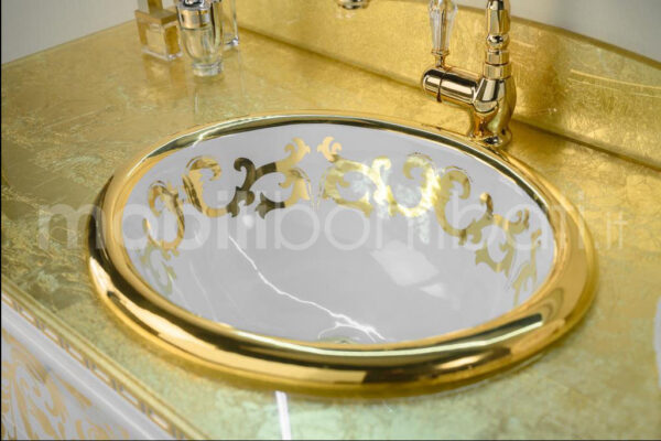 Mobile bagno stile barocco decori oro - Image 5