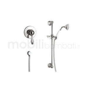 Set doccia incasso monocomando presa acqua saliscendi in stile Classico - Made in Italy