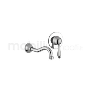 Monocomando lavabo a muro senza scarico in stile Classico - Made in Italy
