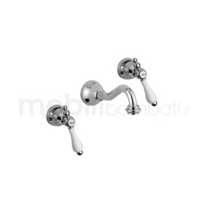 Rubinetto Bagno – Lavabo 3 fori a muro – stile Classico – Made in Italy