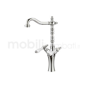 Rubinetto Bagno - Monoforo Lavabo con prolunga bocca girevole – stile Classico – Made in Italy