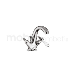 Rubinetto Bagno - Monoforo –  Lavabo scarico con flessibile – stile Classico - Made in Italy