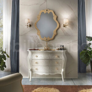 Mobile bagno stile barocco artigianale bassorilievo