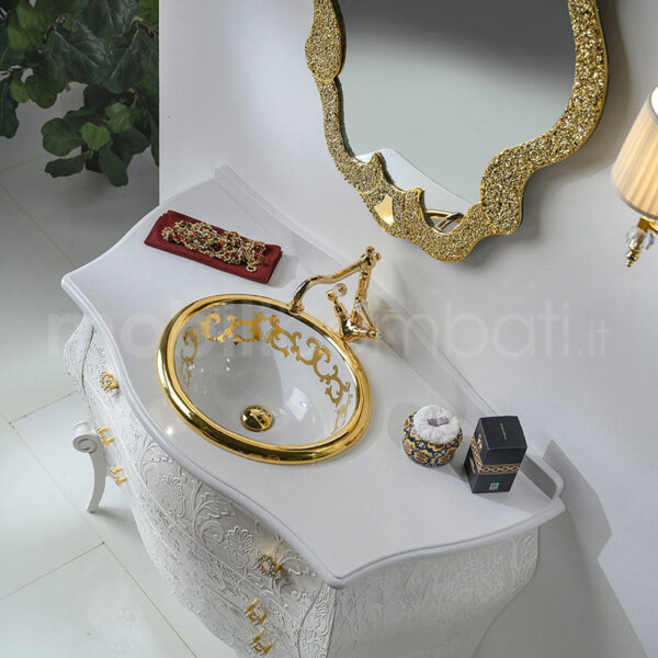 Mobile bagno stile barocco artigianale bassorilievo - Image 3