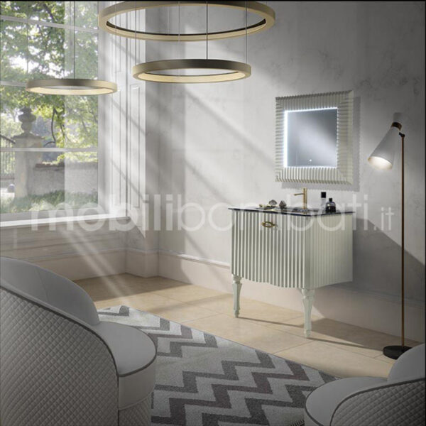 Mobile bagno scanalato artigianale