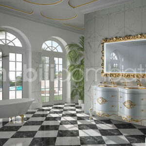Mobile bagno stile barocco doppio lavabo