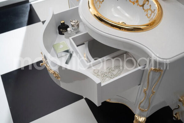 Mobile bagno bianco stile barocco - Image 8