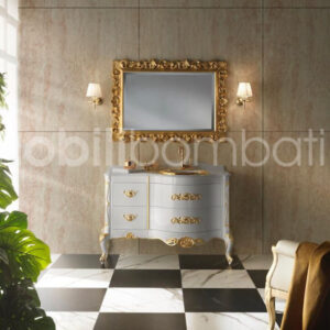 Mobile bagno bianco stile barocco
